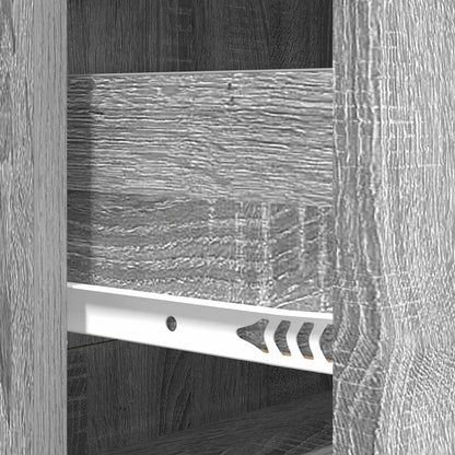 vidaXL Drawer Cabinet Grey Sonoma 66 x 34.5 x 90 cm Engineered Wood