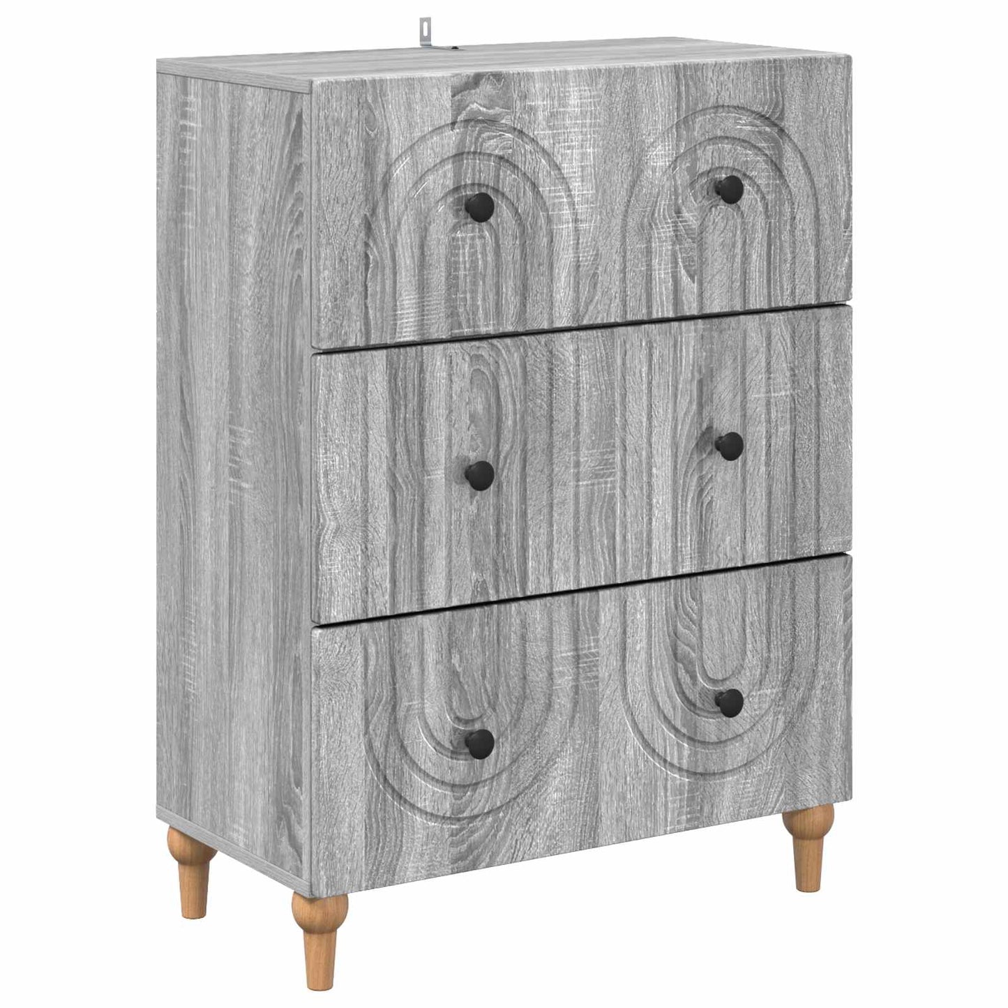 vidaXL Drawer Cabinet Grey Sonoma 66 x 34.5 x 90 cm Engineered Wood