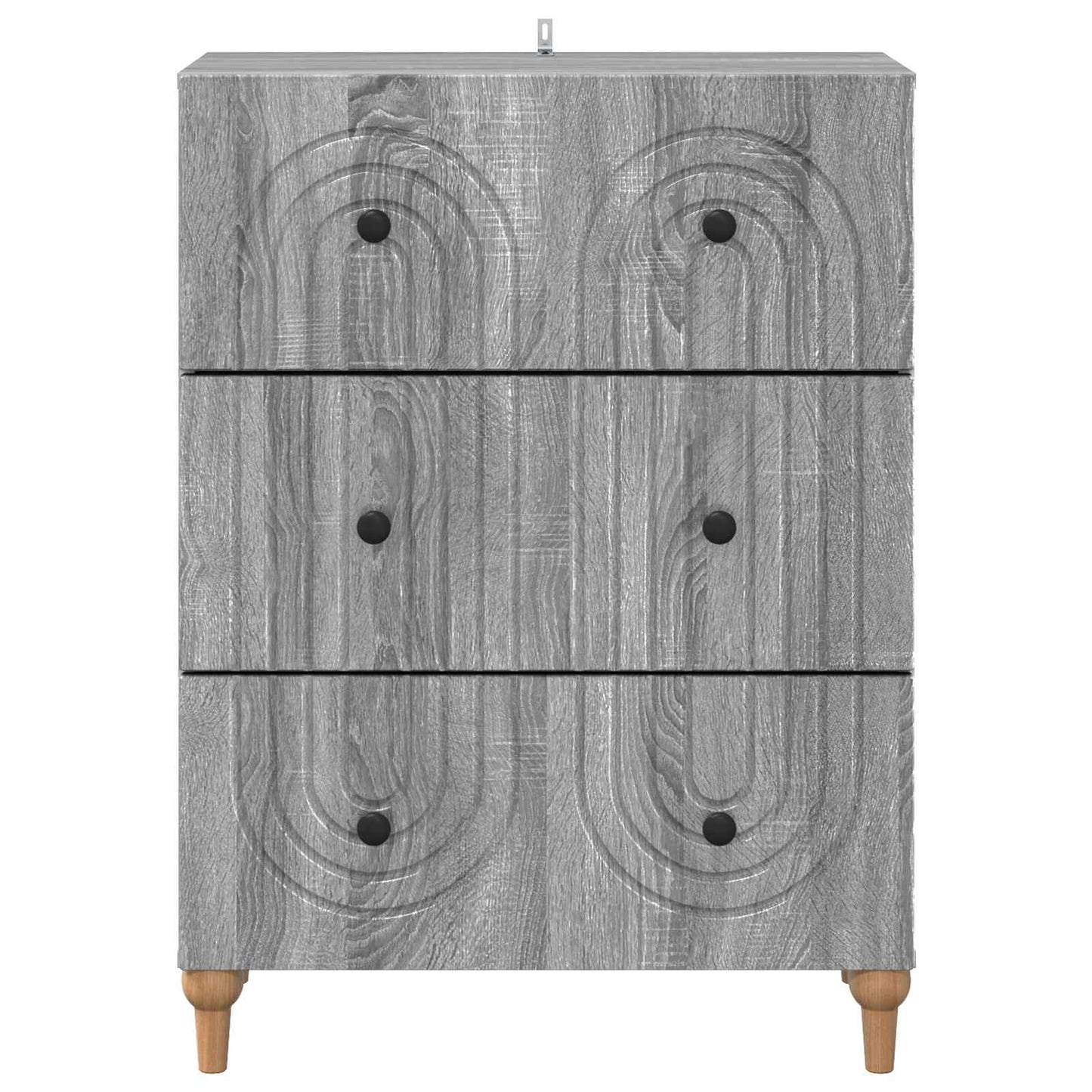 vidaXL Drawer Cabinet Grey Sonoma 66 x 34.5 x 90 cm Engineered Wood