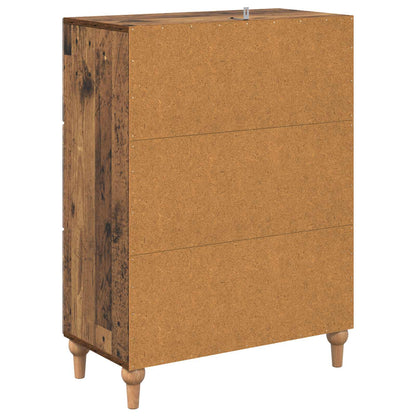 vidaXL Drawer Cabinet Old Wood 66 x 34.5 x 90 cm Engineered Wood