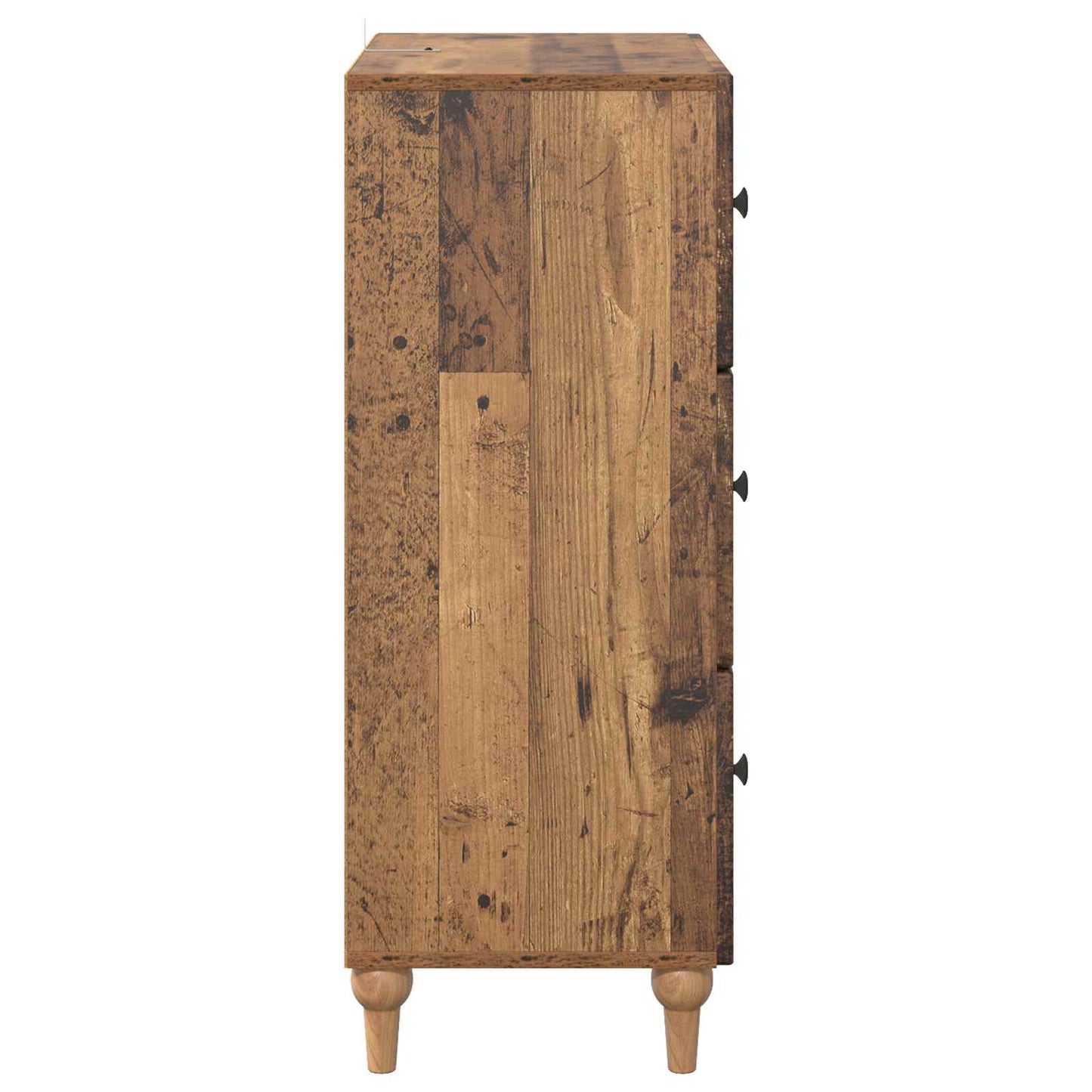 vidaXL Drawer Cabinet Old Wood 66 x 34.5 x 90 cm Engineered Wood