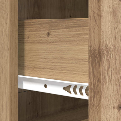 vidaXL Drawer Cabinet 66 x 34.5 x 90 cm Engineered Wood Artisan Oak