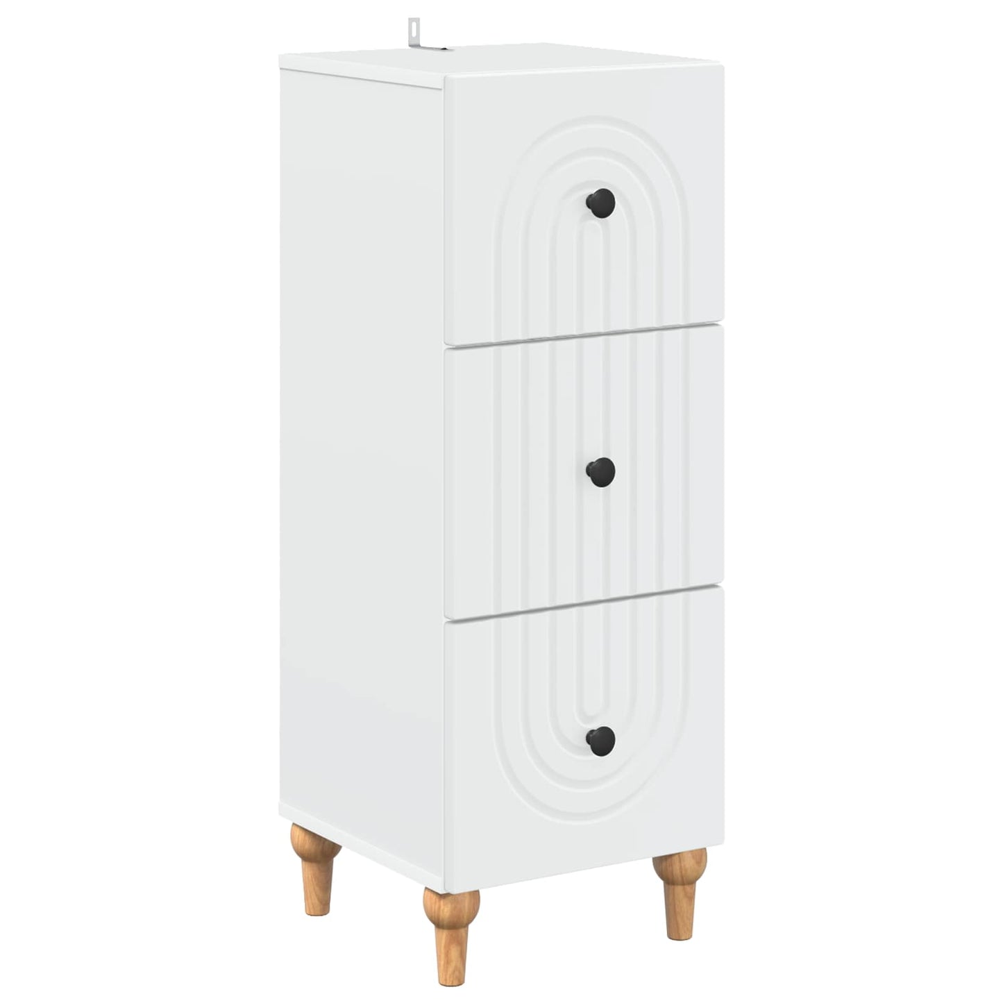vidaXL Drawer Cabinet White 33 x 34.5 x 90 cm Engineered Wood