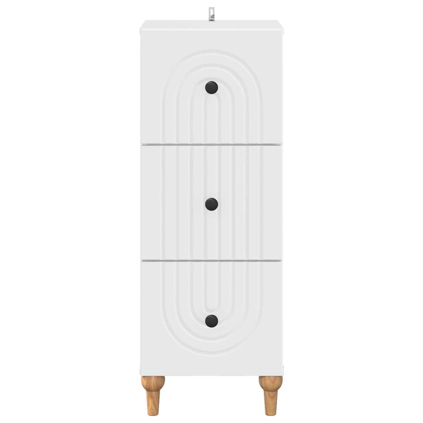vidaXL Drawer Cabinet White 33 x 34.5 x 90 cm Engineered Wood