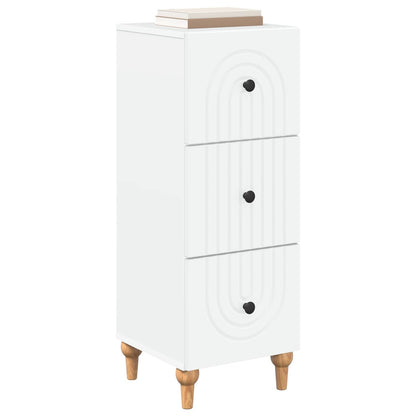 vidaXL Drawer Cabinet White 33 x 34.5 x 90 cm Engineered Wood