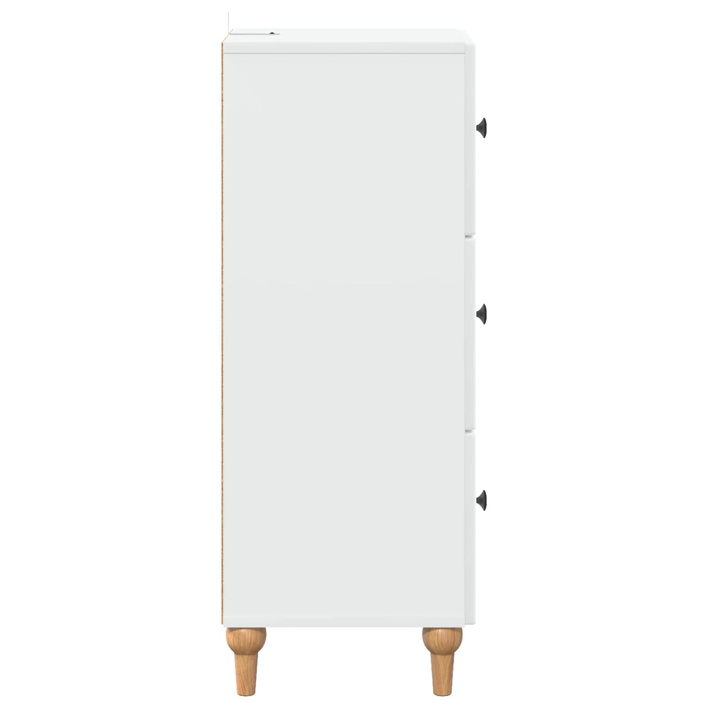 vidaXL Drawer Cabinet White 33 x 34.5 x 90 cm Engineered Wood
