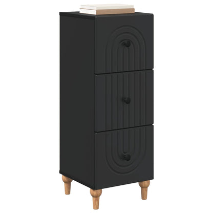 vidaXL Drawer Cabinet Black 33 x 34.5 x 90 cm Engineered Wood