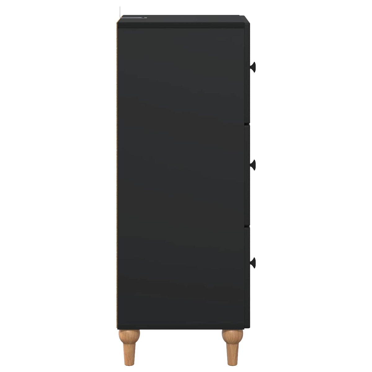 vidaXL Drawer Cabinet 33 x 34.5 x 90 cm Engineered Wood Black