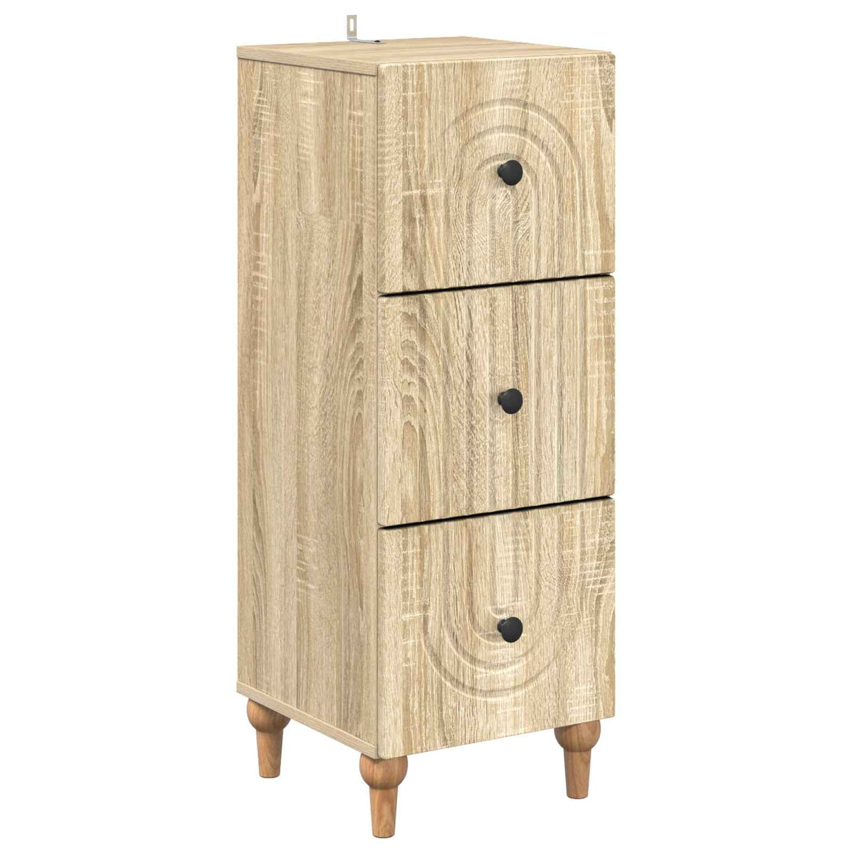 vidaXL Drawer Cabinet 33 x 34.5 x 90 cm Engineered Wood Sonoma Oak