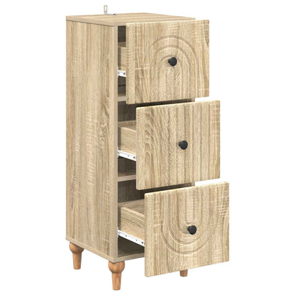 vidaXL Drawer Cabinet Sonoma Oak 33 x 34.5 x 90 cm Engineered Wood