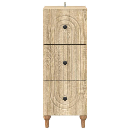 vidaXL Drawer Cabinet Sonoma Oak 33 x 34.5 x 90 cm Engineered Wood