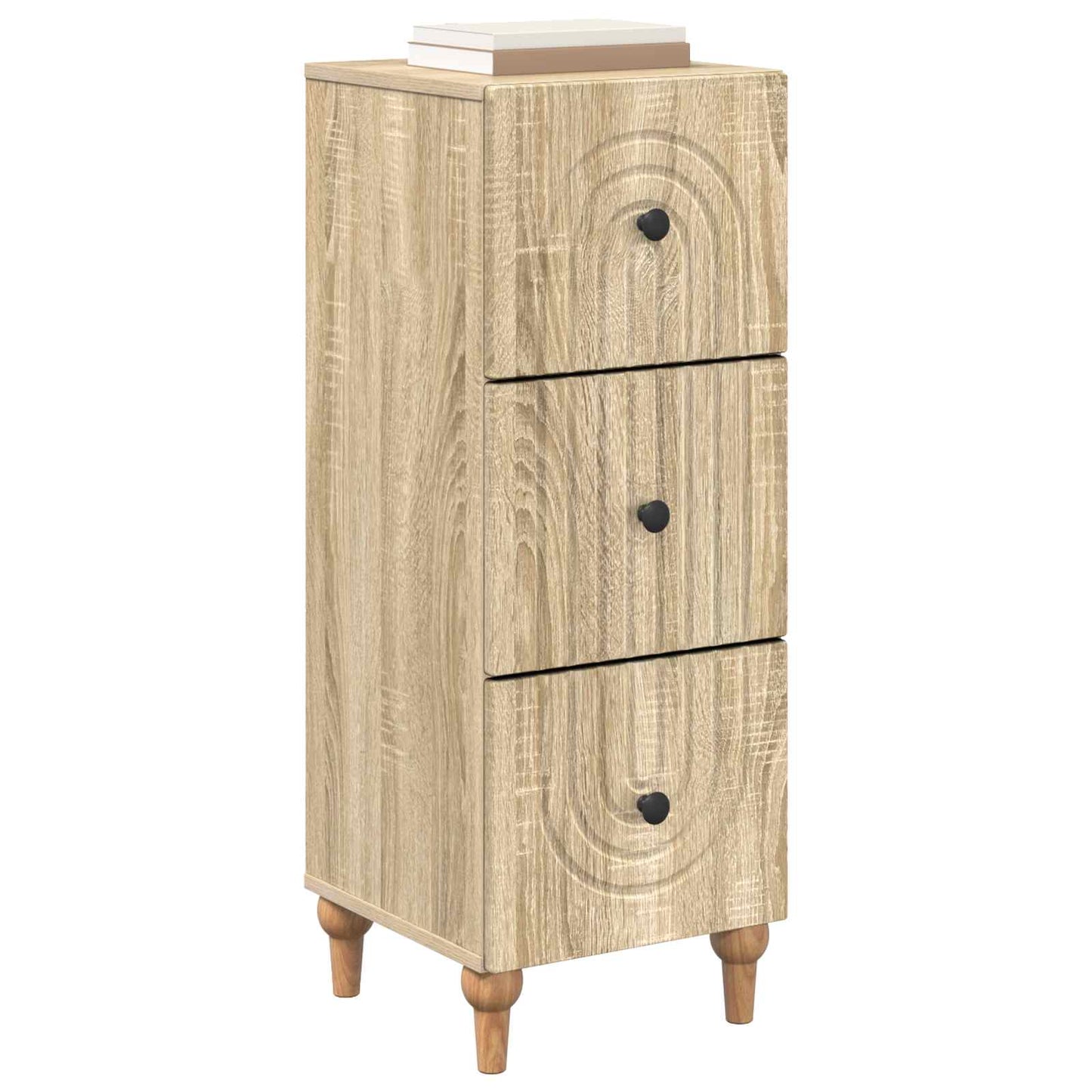 vidaXL Drawer Cabinet Sonoma Oak 33 x 34.5 x 90 cm Engineered Wood