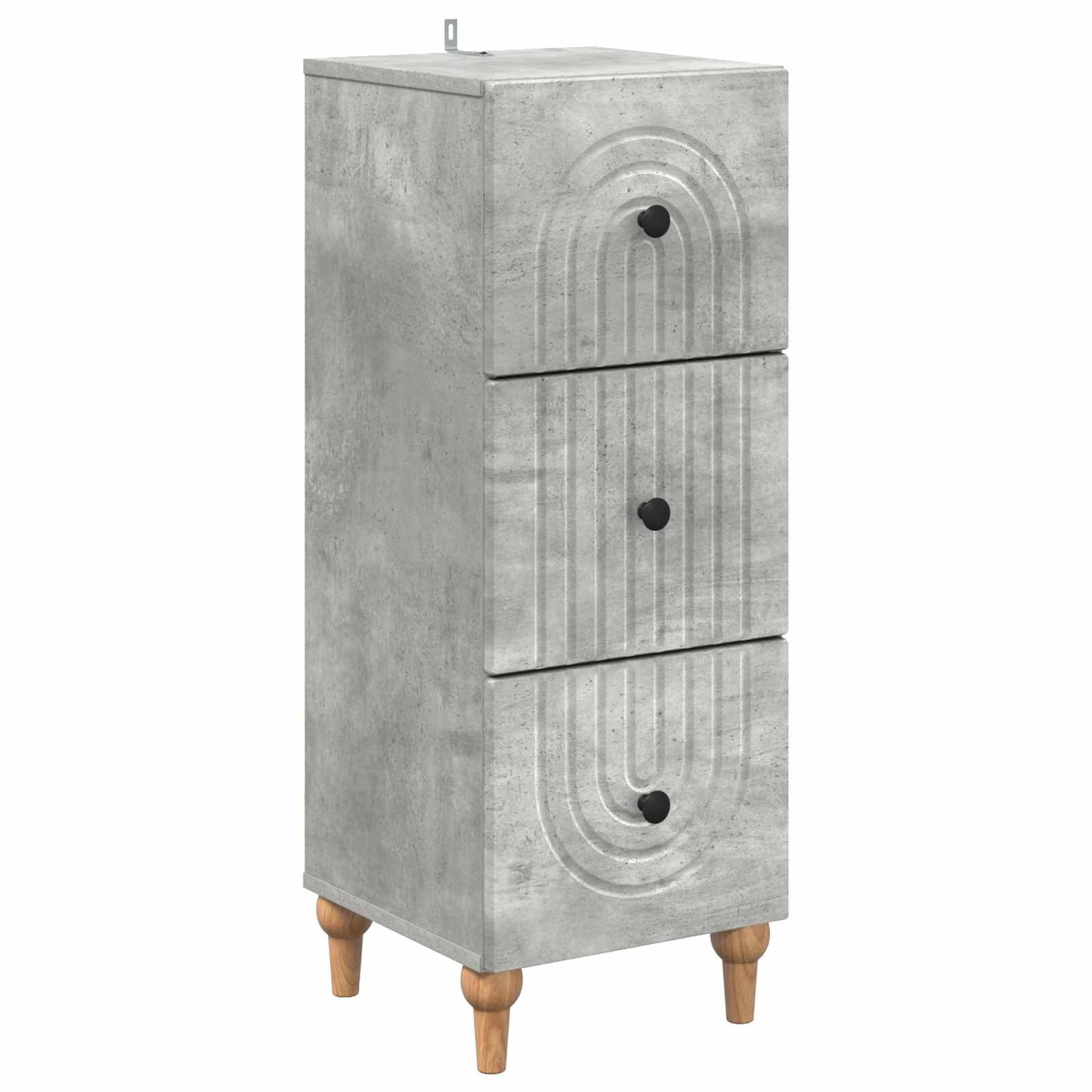 vidaXL Drawer Cabinet Concrete Grey 33 x 34.5 x 90 cm Engineered Wood