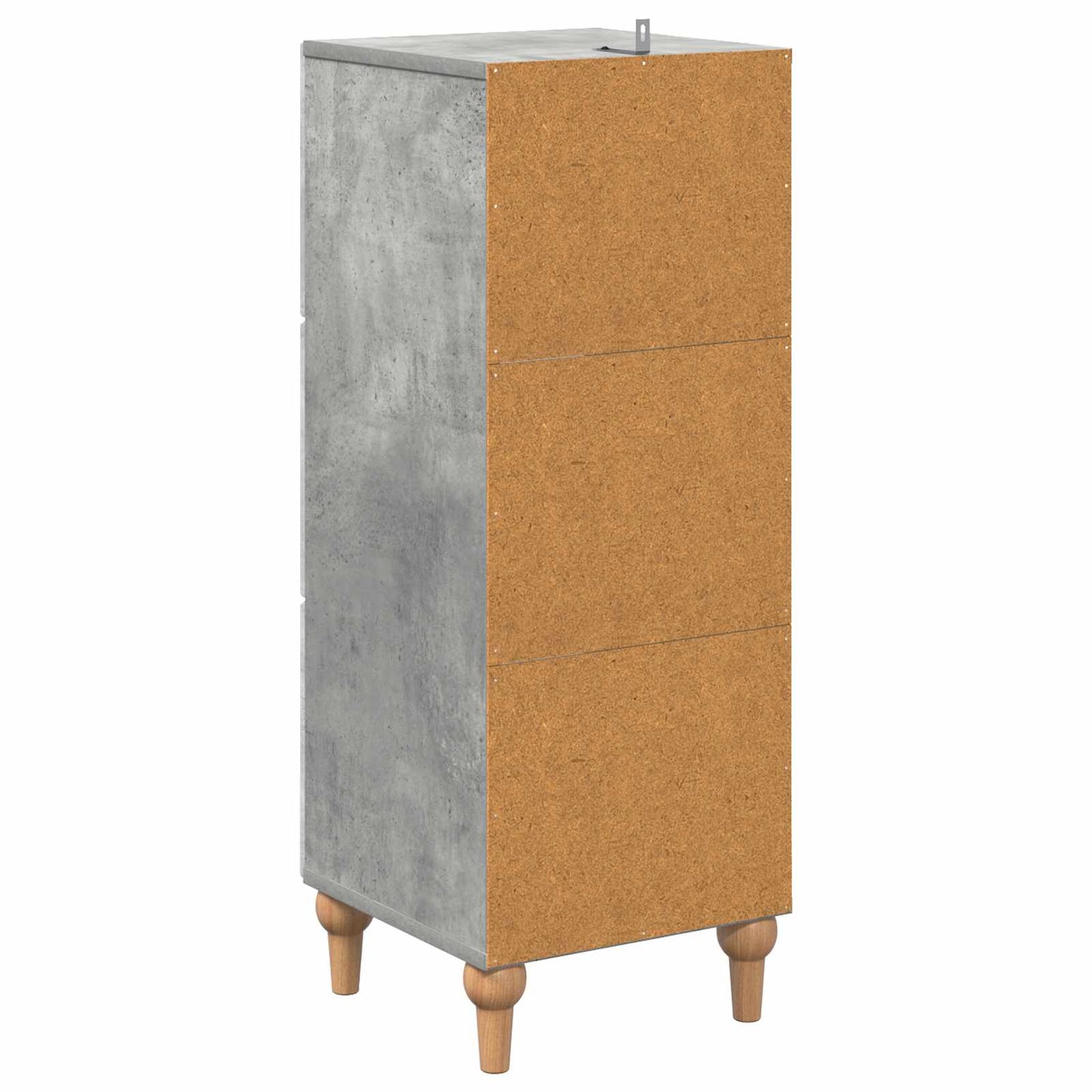 vidaXL Drawer Cabinet Concrete Grey 33 x 34.5 x 90 cm Engineered Wood