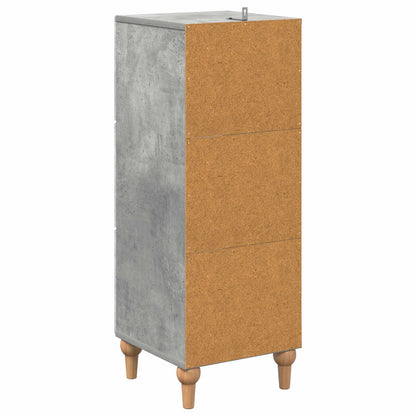 vidaXL Drawer Cabinet Concrete Grey 33 x 34.5 x 90 cm Engineered Wood