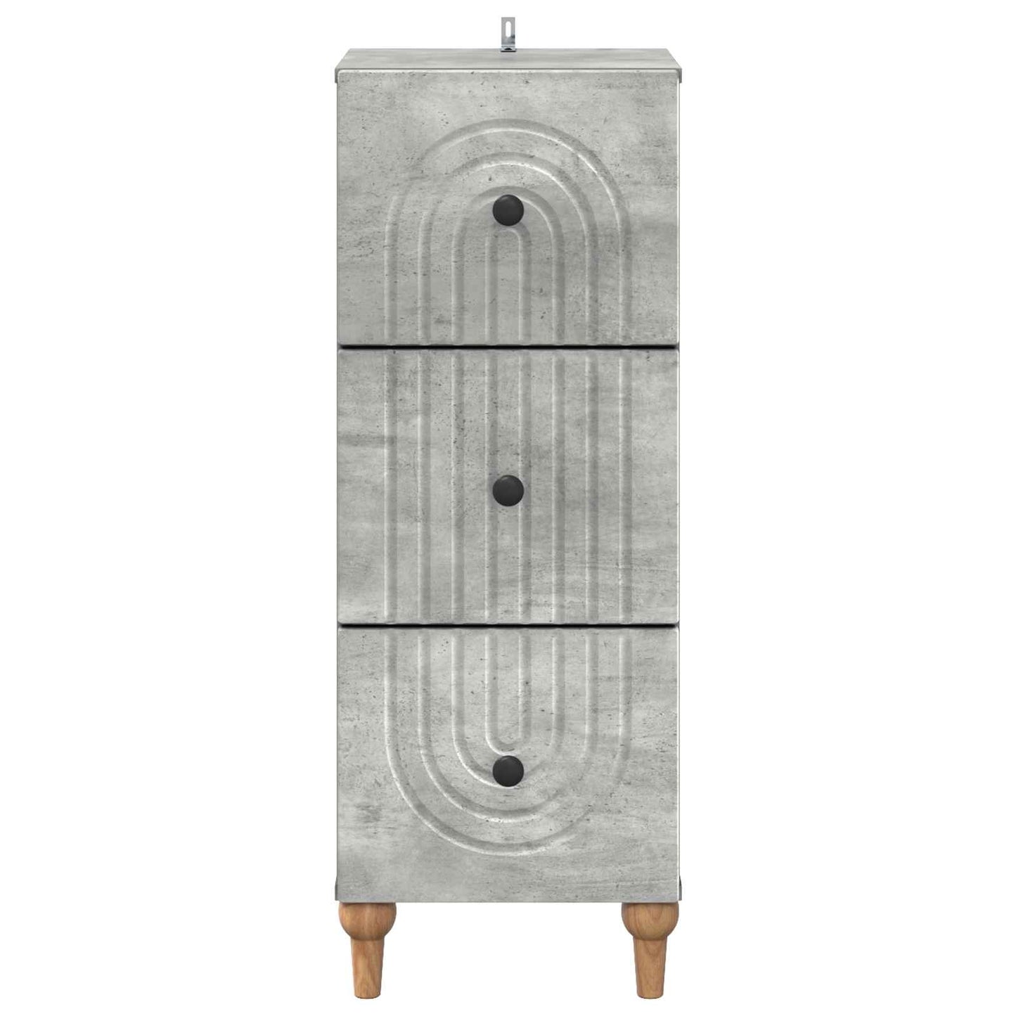 vidaXL Drawer Cabinet Concrete Grey 33 x 34.5 x 90 cm Engineered Wood