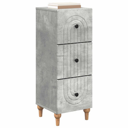 vidaXL Drawer Cabinet Concrete Grey 33 x 34.5 x 90 cm Engineered Wood