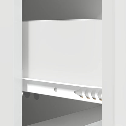 vidaXL Drawer Cabinet High Gloss White 33 x 34.5 x 90 cm