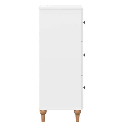 vidaXL Drawer Cabinet High Gloss White 33 x 34.5 x 90 cm