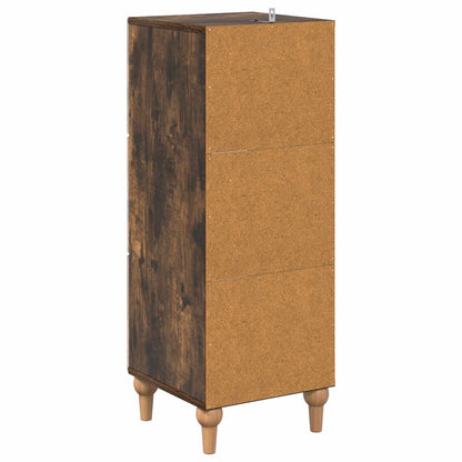 vidaXL Drawer Cabinet Smoked Oak 33 x 34.5 x 90 cm Engineered Wood