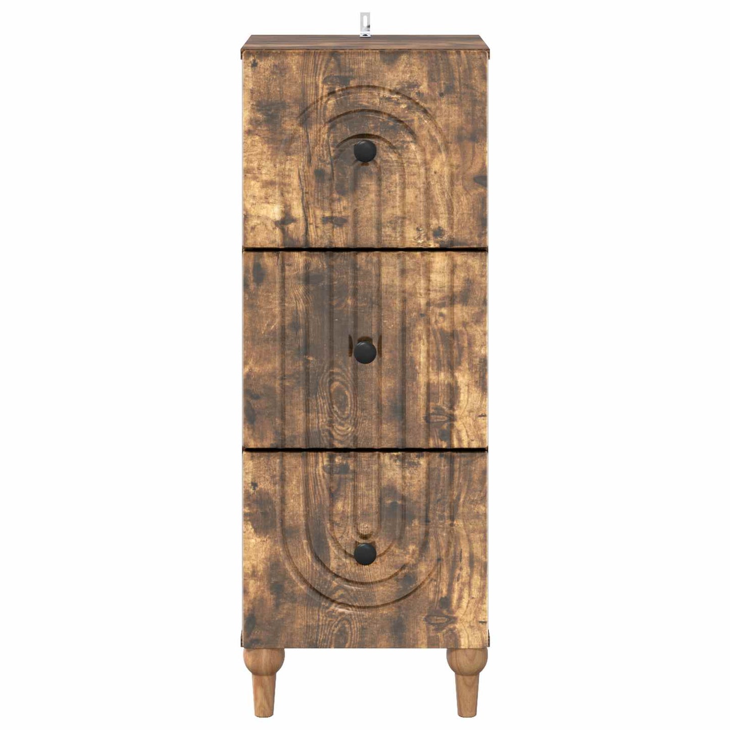 vidaXL Drawer Cabinet Smoked Oak 33 x 34.5 x 90 cm Engineered Wood