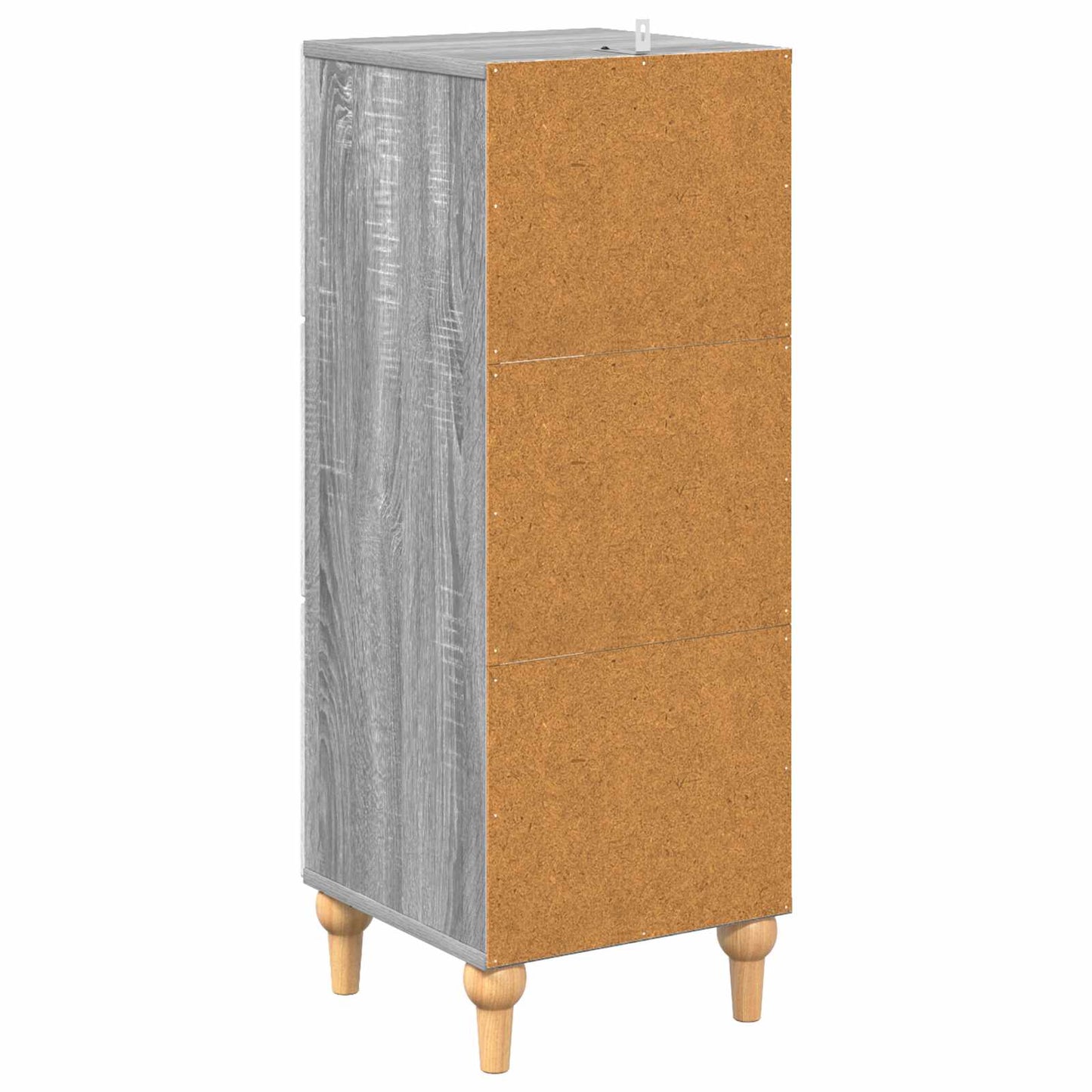 vidaXL Drawer Cabinet Grey Sonoma 33 x 34.5 x 90 cm Engineered Wood
