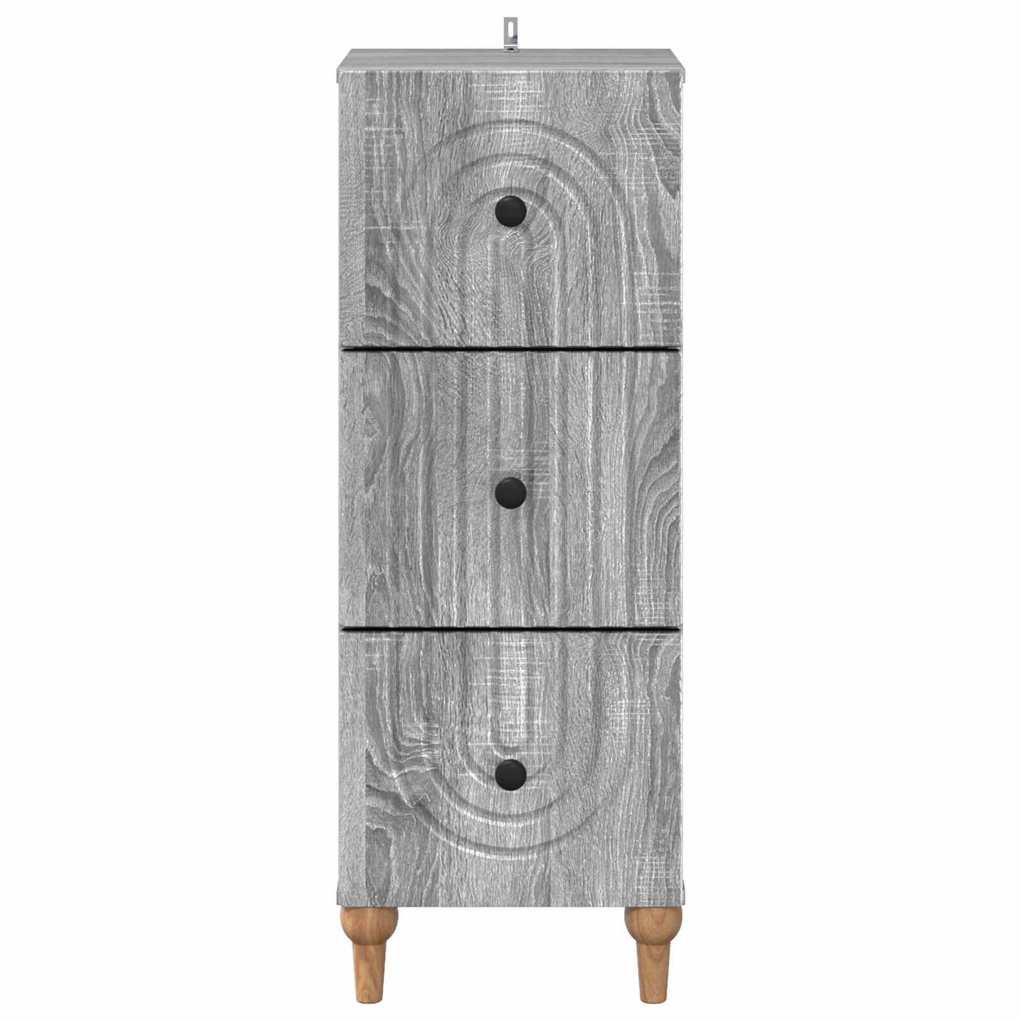 vidaXL Drawer Cabinet Grey Sonoma 33 x 34.5 x 90 cm Engineered Wood