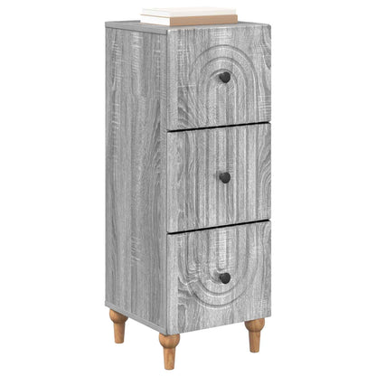 vidaXL Drawer Cabinet Grey Sonoma 33 x 34.5 x 90 cm Engineered Wood