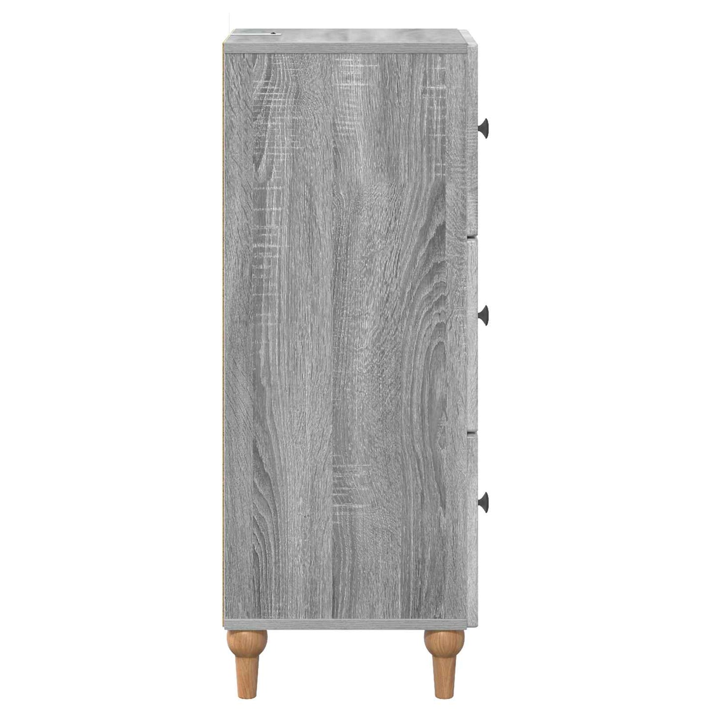 vidaXL Drawer Cabinet Grey Sonoma 33 x 34.5 x 90 cm Engineered Wood