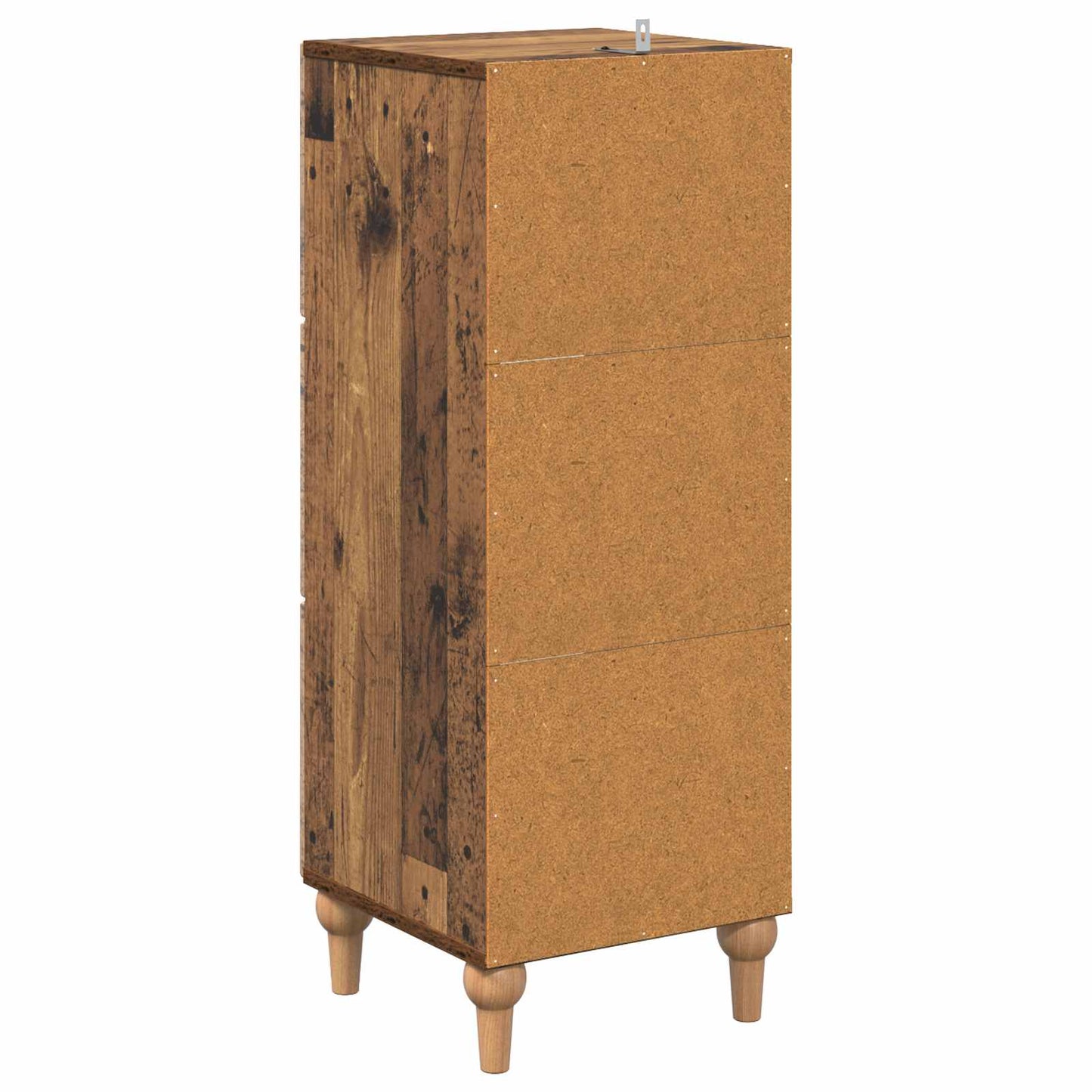vidaXL Drawer Cabinet Old Wood 33 x 34.5 x 90 cm Engineered Wood