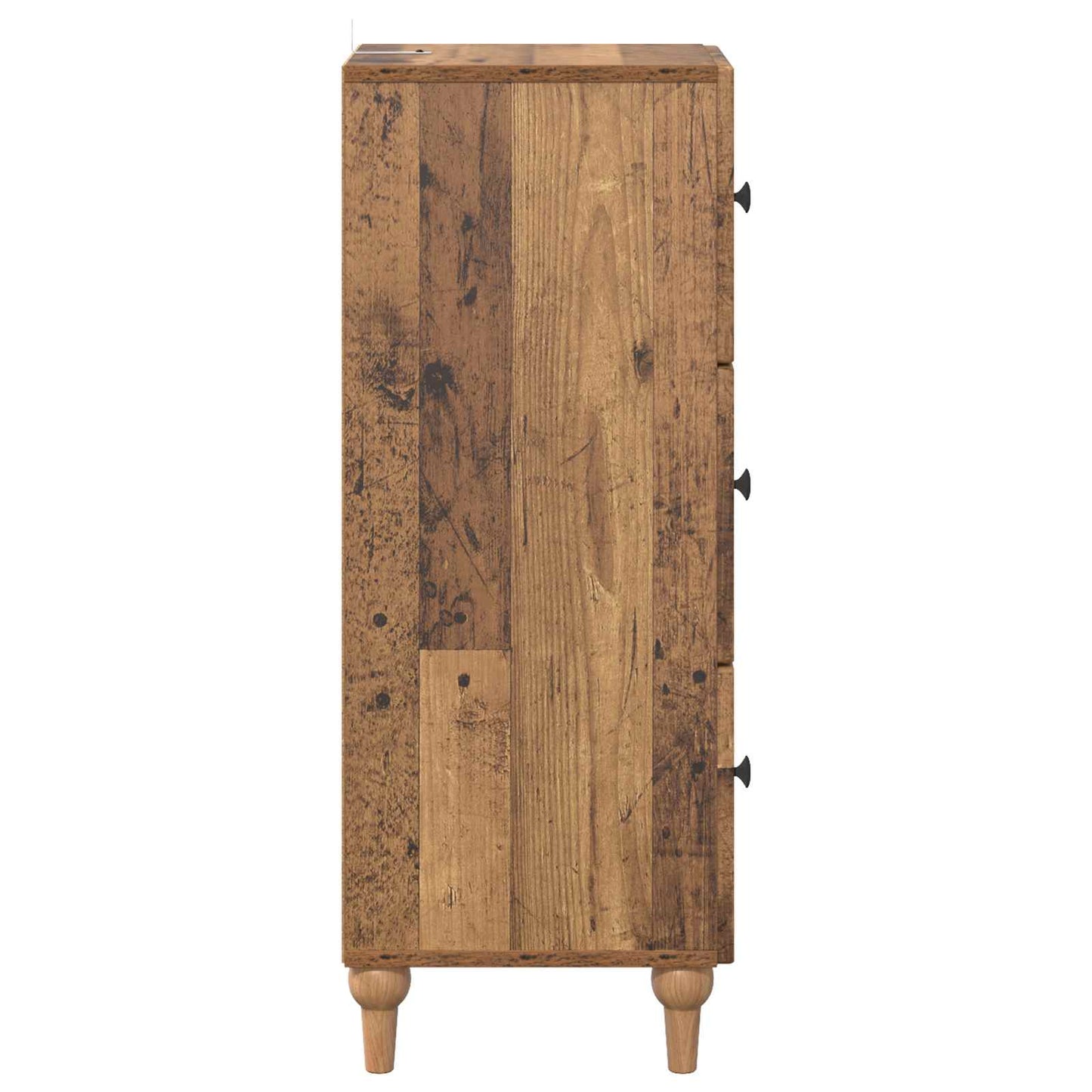 vidaXL Drawer Cabinet Old Wood 33 x 34.5 x 90 cm Engineered Wood