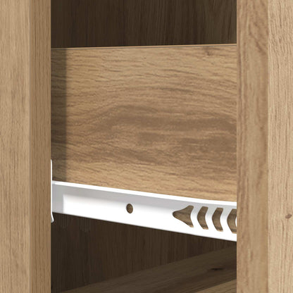 vidaXL Drawer Cabinet 33 x 34.5 x 90 cm Engineered Wood Artisan Oak