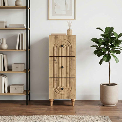 vidaXL Drawer Cabinet 33 x 34.5 x 90 cm Engineered Wood Artisan Oak
