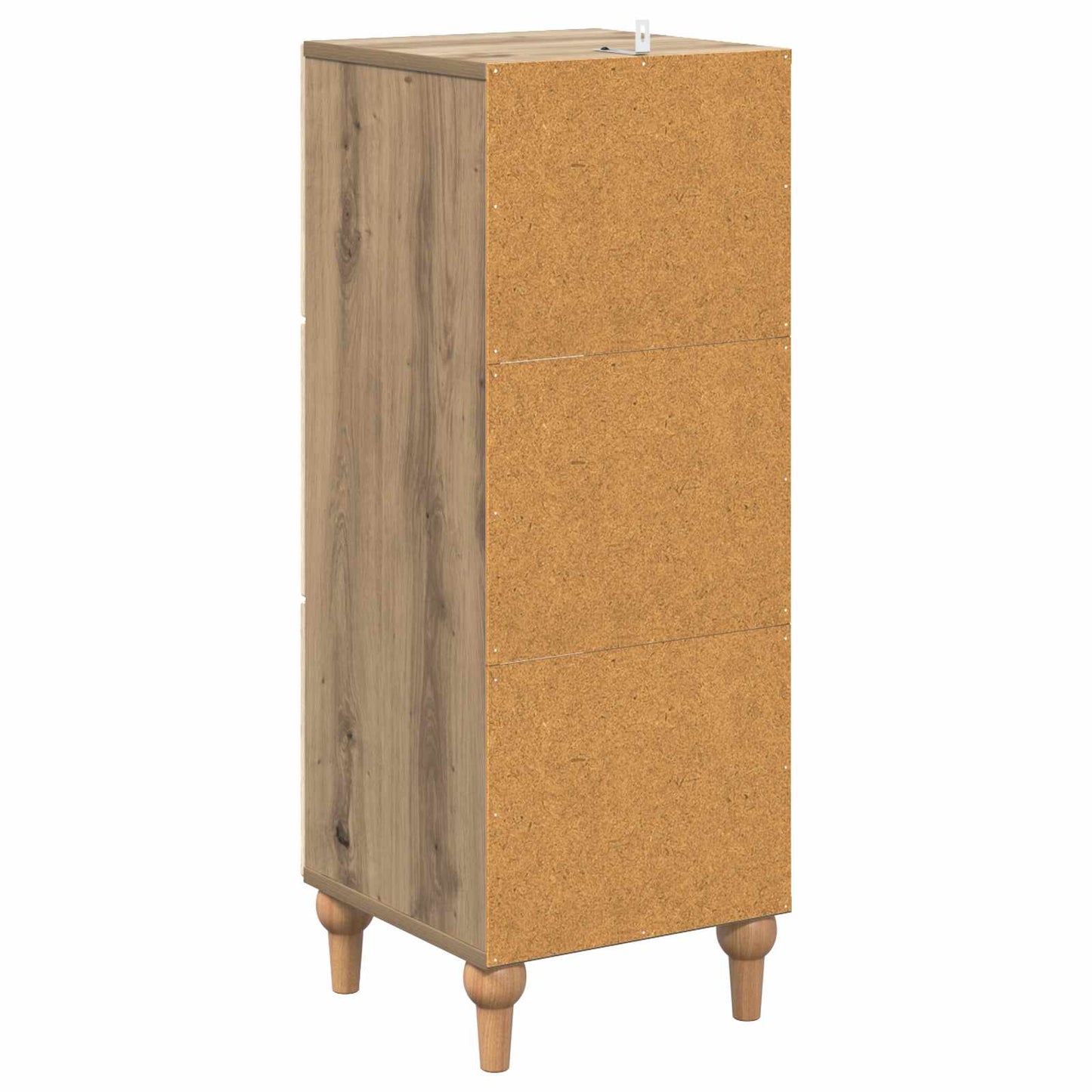 vidaXL Drawer Cabinet 33 x 34.5 x 90 cm Engineered Wood Artisan Oak