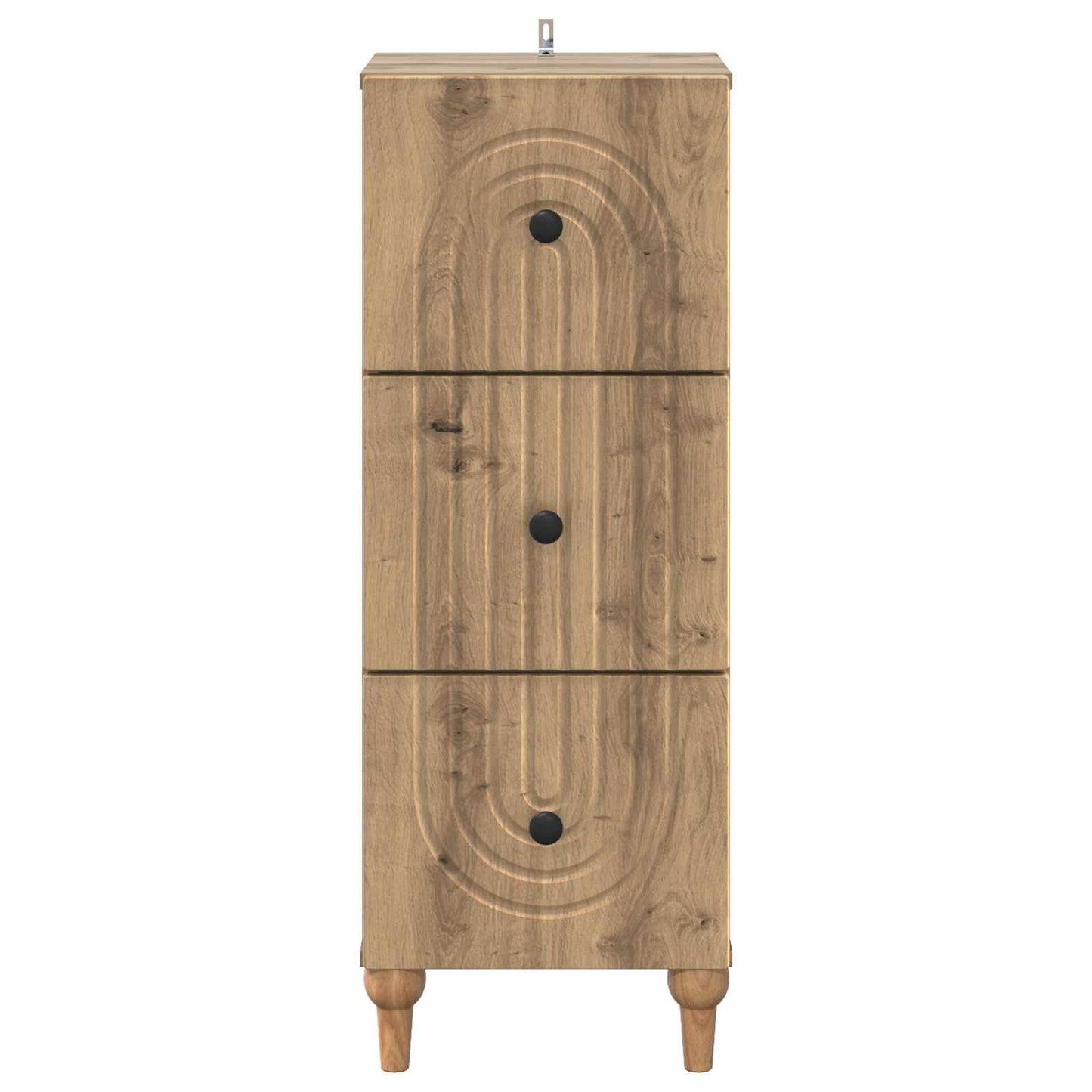 vidaXL Drawer Cabinet 33 x 34.5 x 90 cm Engineered Wood Artisan Oak