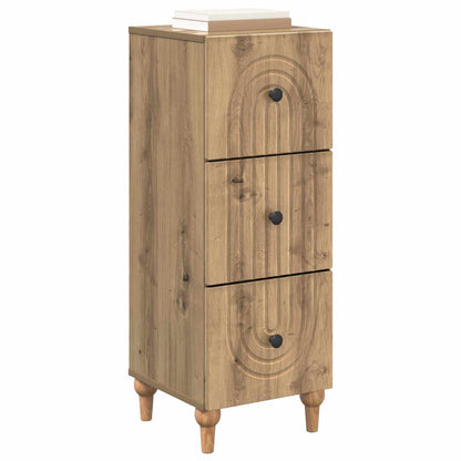 vidaXL Drawer Cabinet 33 x 34.5 x 90 cm Engineered Wood Artisan Oak
