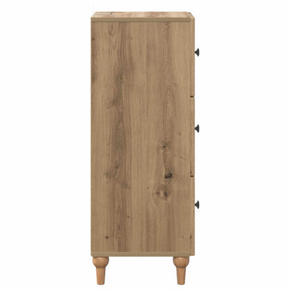 vidaXL Drawer Cabinet 33 x 34.5 x 90 cm Engineered Wood Artisan Oak