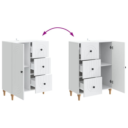 vidaXL Sideboard with Drawer White 66 x 34.5 x 90 cm Engineered Wood