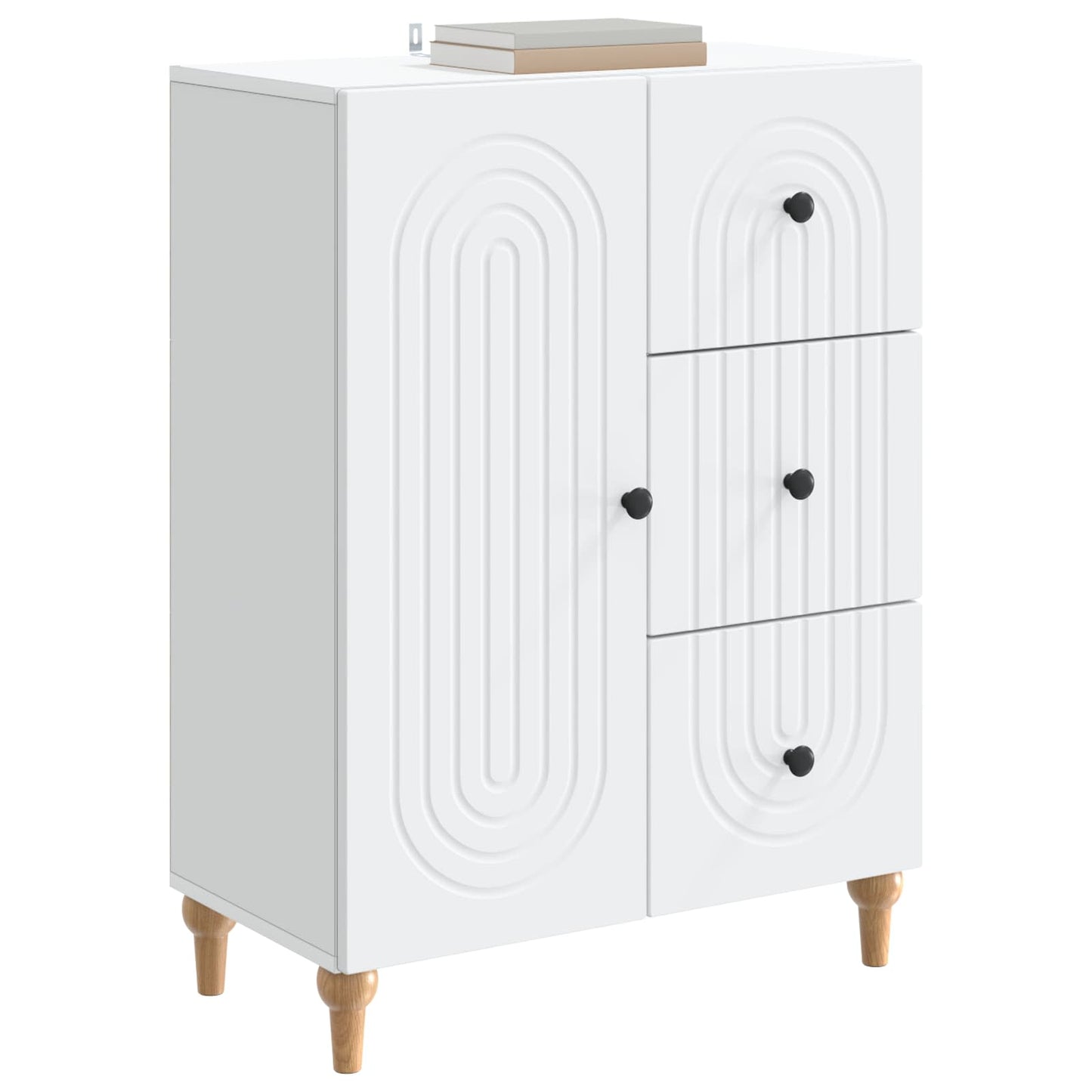 vidaXL Sideboard with Drawer White 66 x 34.5 x 90 cm Engineered Wood