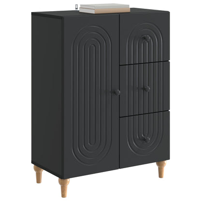 vidaXL Sideboard with Drawer Black 66 x 34.5 x 90 cm Engineered Wood