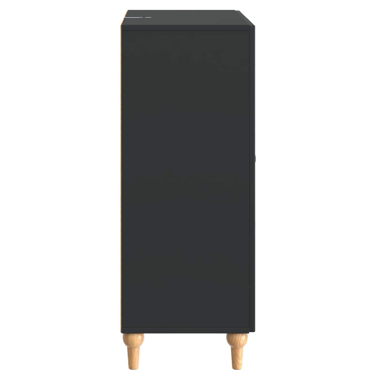 vidaXL Sideboard with Drawer Black 66 x 34.5 x 90 cm Engineered Wood