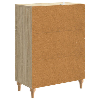 vidaXL Sideboard Sonoma Oak 66 x 34.5 x 90 cm Engineered Wood