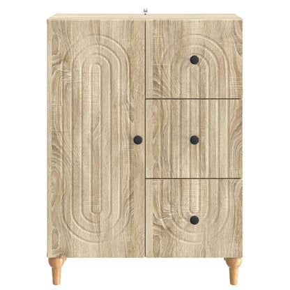 vidaXL Sideboard Sonoma Oak 66 x 34.5 x 90 cm Engineered Wood