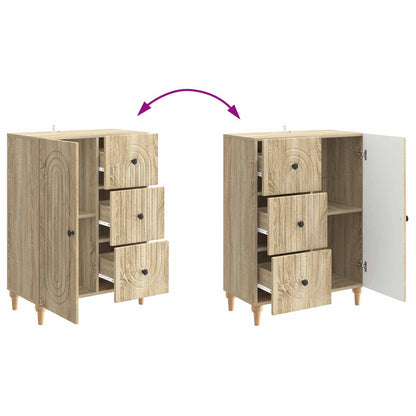 vidaXL Sideboard Sonoma Oak 66 x 34.5 x 90 cm Engineered Wood