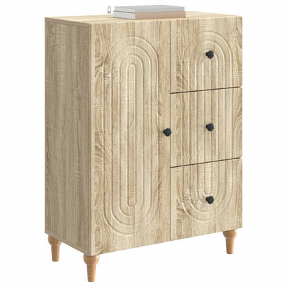 vidaXL Sideboard Sonoma Oak 66 x 34.5 x 90 cm Engineered Wood