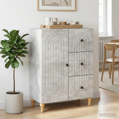 vidaXL Sideboard Concrete Grey 66 x 34.5 x 90 cm Engineered Wood