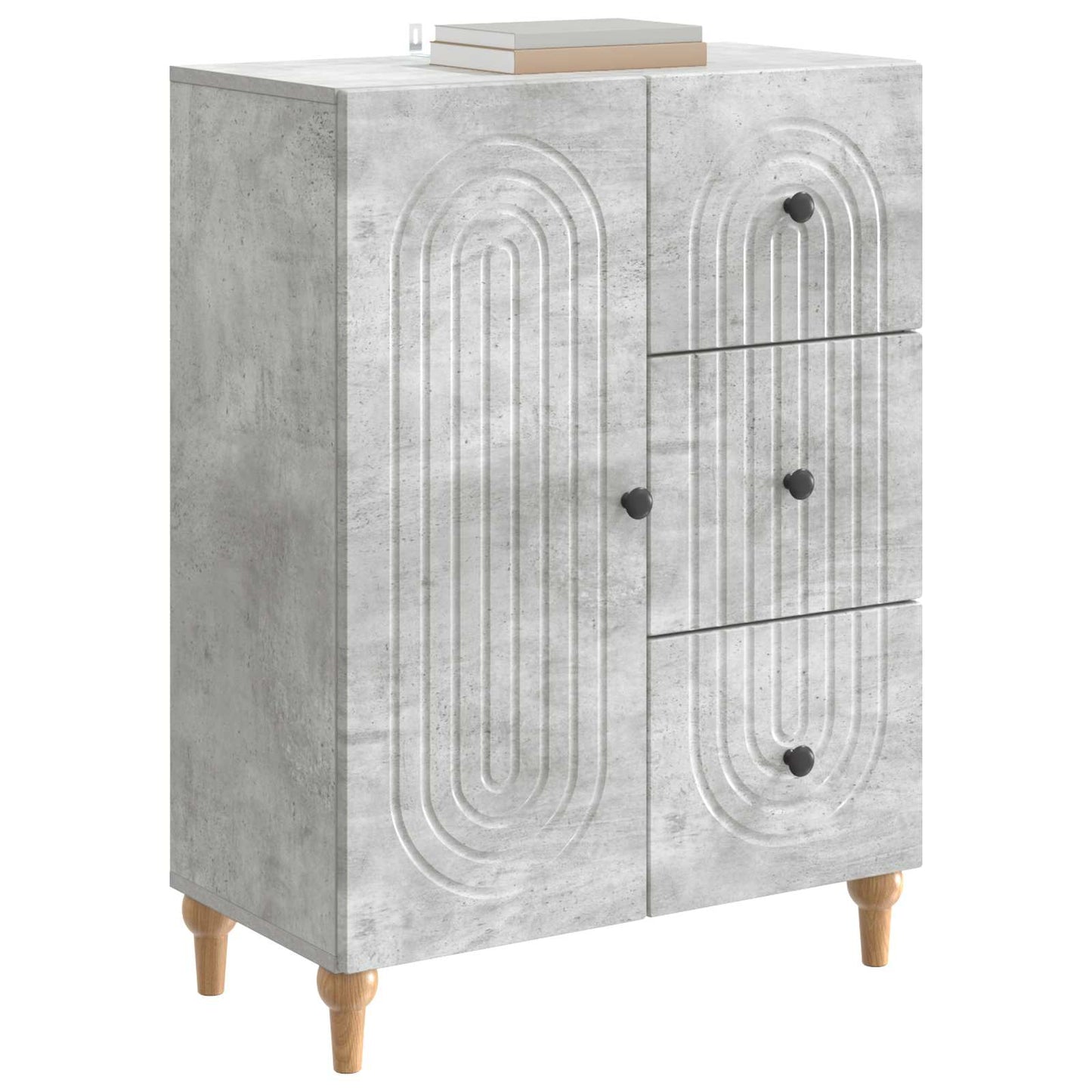 vidaXL Sideboard Concrete Grey 66 x 34.5 x 90 cm Engineered Wood