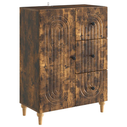 vidaXL Sideboard Smoked Oak 66 x 34.5 x 90 cm Engineered Wood