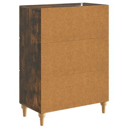 vidaXL Sideboard Smoked Oak 66 x 34.5 x 90 cm Engineered Wood