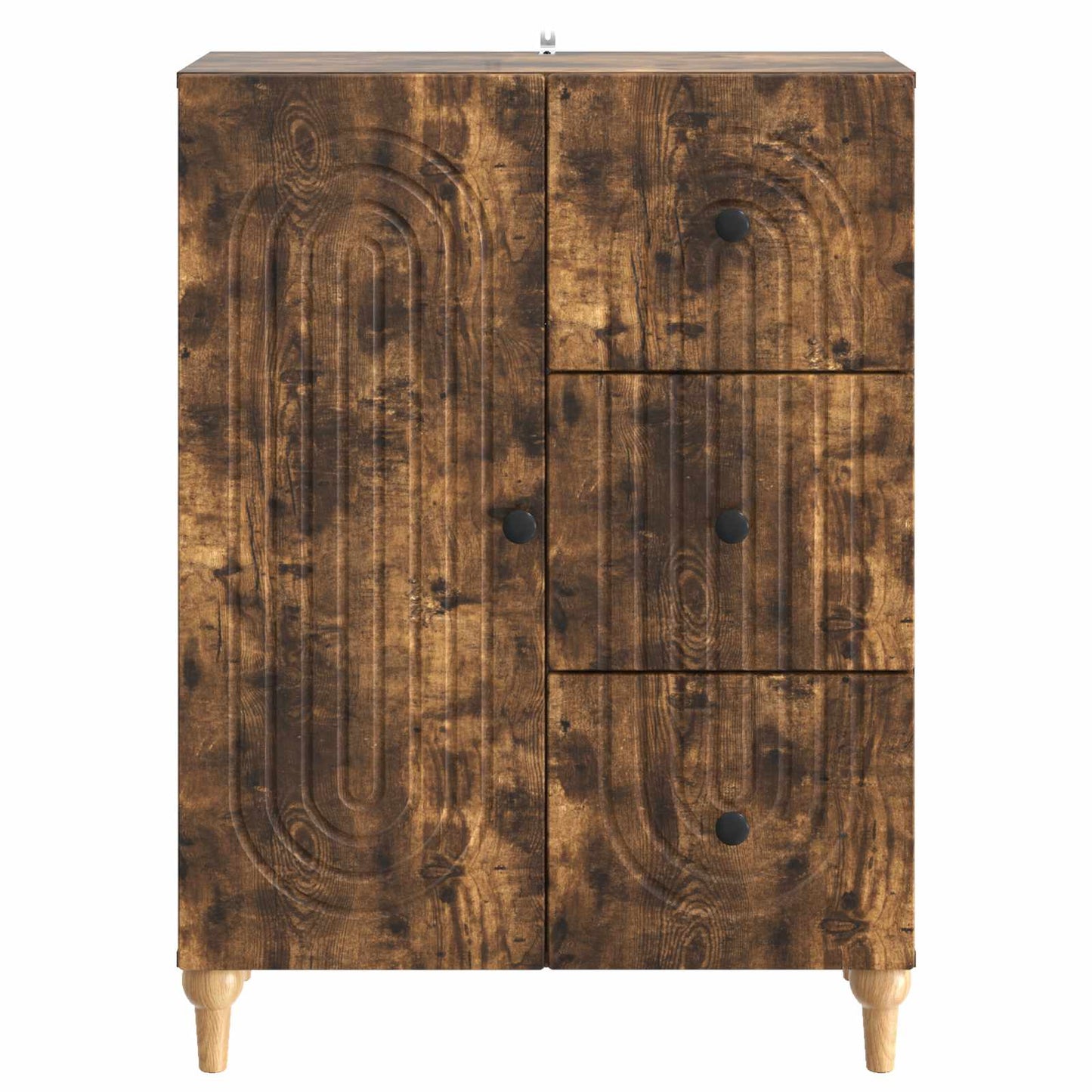 vidaXL Sideboard Smoked Oak 66 x 34.5 x 90 cm Engineered Wood